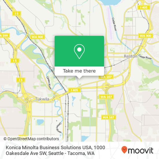 Mapa de Konica Minolta Business Solutions USA, 1000 Oakesdale Ave SW