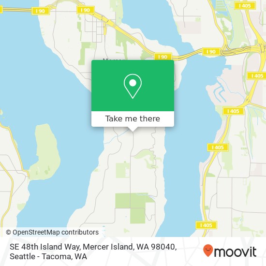 Mapa de SE 48th Island Way, Mercer Island, WA 98040