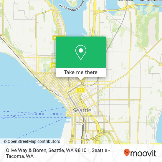 Olive Way & Boren, Seattle, WA 98101 map