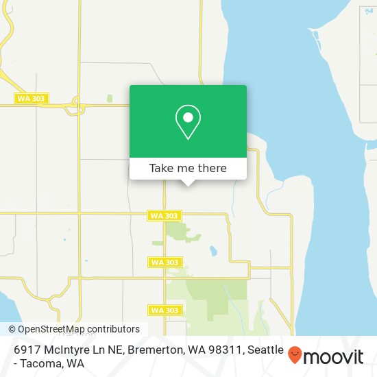Mapa de 6917 McIntyre Ln NE, Bremerton, WA 98311