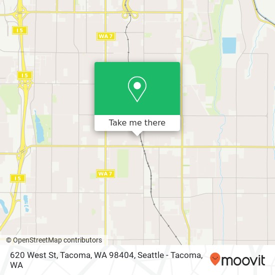 Mapa de 620 West St, Tacoma, WA 98404