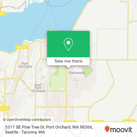 Mapa de 3311 SE Pine Tree Dr, Port Orchard, WA 98366