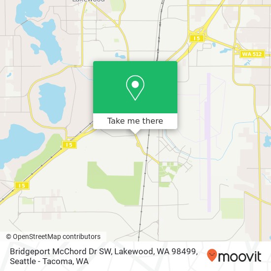 Bridgeport McChord Dr SW, Lakewood, WA 98499 map