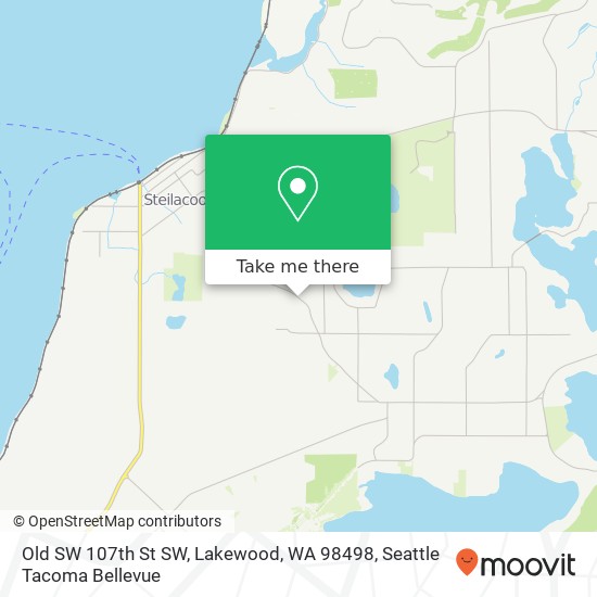 Mapa de Old SW 107th St SW, Lakewood, WA 98498