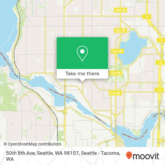 Mapa de 50th 8th Ave, Seattle, WA 98107