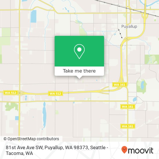 Mapa de 81st Ave Ave SW, Puyallup, WA 98373