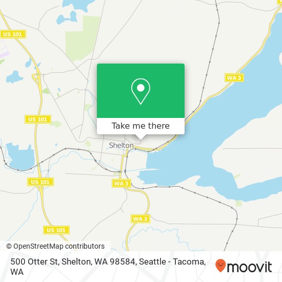 Mapa de 500 Otter St, Shelton, WA 98584