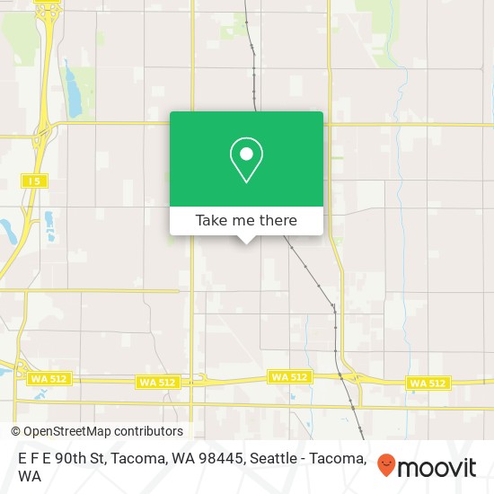 Mapa de E F E 90th St, Tacoma, WA 98445