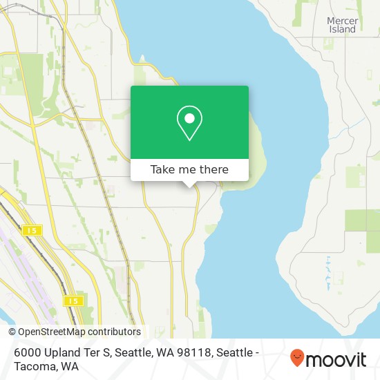 Mapa de 6000 Upland Ter S, Seattle, WA 98118