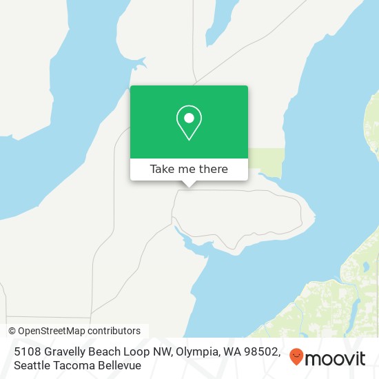 Mapa de 5108 Gravelly Beach Loop NW, Olympia, WA 98502