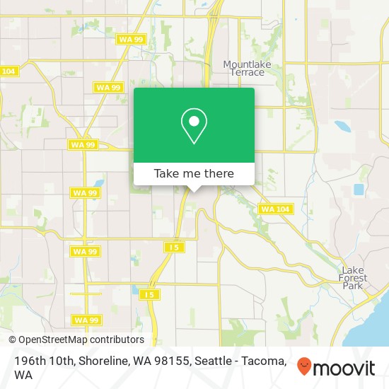 Mapa de 196th 10th, Shoreline, WA 98155