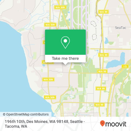 196th 10th, Des Moines, WA 98148 map