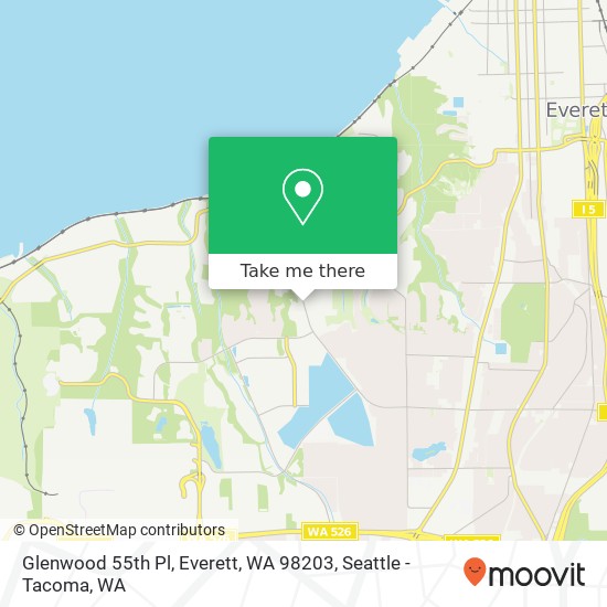 Mapa de Glenwood 55th Pl, Everett, WA 98203