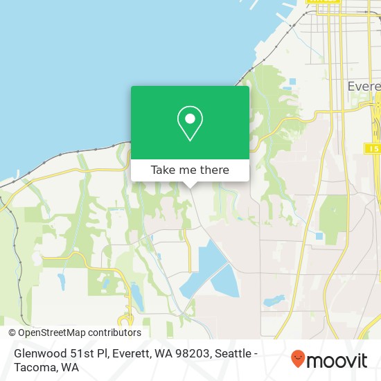 Mapa de Glenwood 51st Pl, Everett, WA 98203