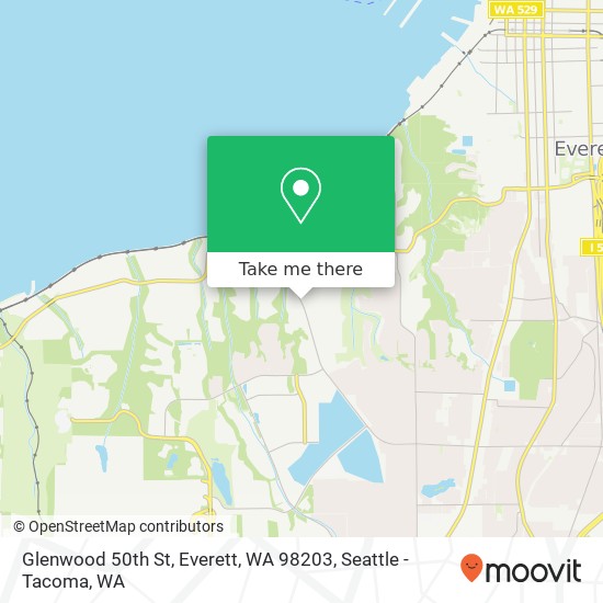 Mapa de Glenwood 50th St, Everett, WA 98203