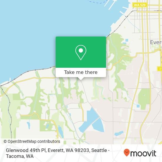 Mapa de Glenwood 49th Pl, Everett, WA 98203