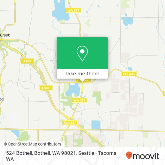 Mapa de 524 Bothell, Bothell, WA 98021