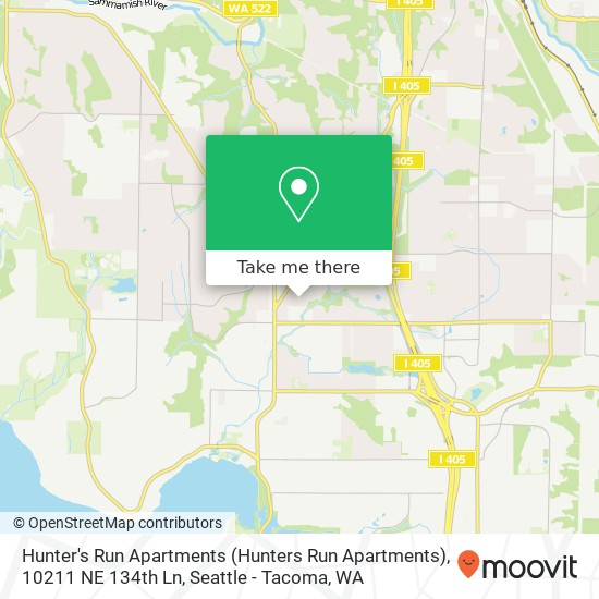 Mapa de Hunter's Run Apartments (Hunters Run Apartments), 10211 NE 134th Ln