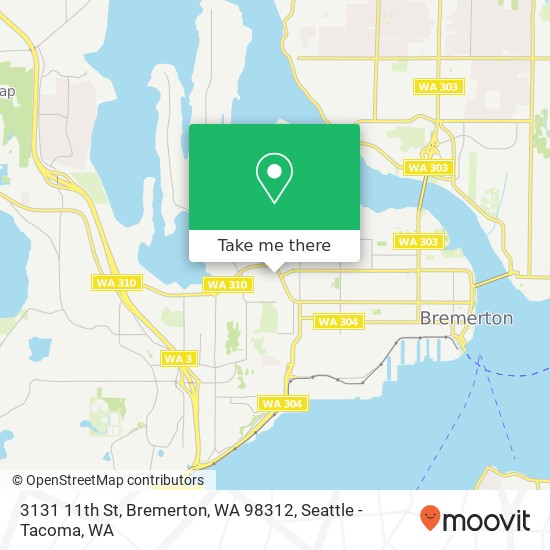 Mapa de 3131 11th St, Bremerton, WA 98312