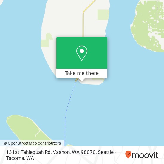 Mapa de 131st Tahlequah Rd, Vashon, WA 98070