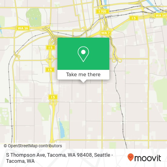 S Thompson Ave, Tacoma, WA 98408 map