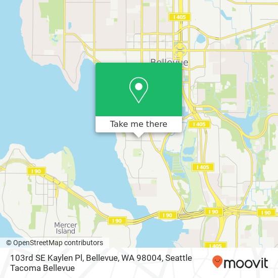 103rd SE Kaylen Pl, Bellevue, WA 98004 map