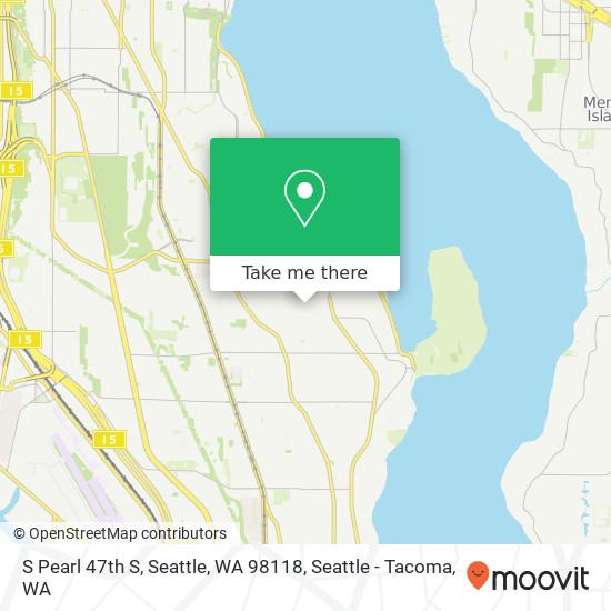 Mapa de S Pearl 47th S, Seattle, WA 98118