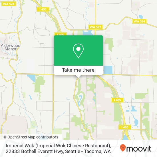 Mapa de Imperial Wok (Imperial Wok Chinese Restaurant), 22833 Bothell Everett Hwy