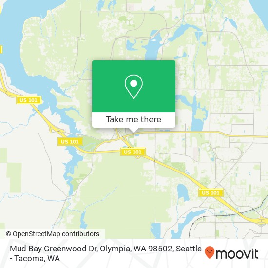 Mud Bay Greenwood Dr, Olympia, WA 98502 map