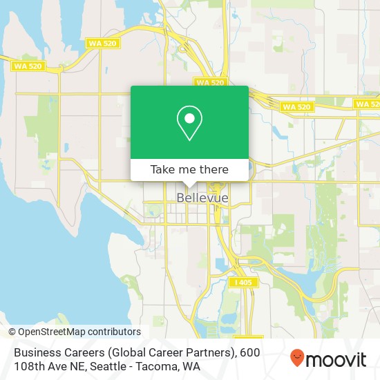 Business Careers (Global Career Partners), 600 108th Ave NE map