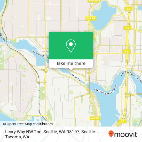 Mapa de Leary Way NW 2nd, Seattle, WA 98107