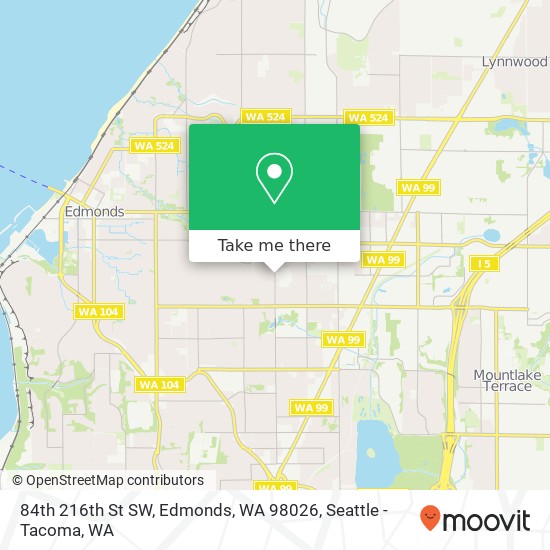 Mapa de 84th 216th St SW, Edmonds, WA 98026