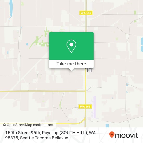 150th Street 95th, Puyallup (SOUTH HILL), WA 98375 map