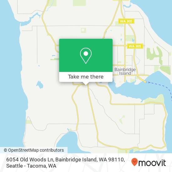 6054 Old Woods Ln, Bainbridge Island, WA 98110 map