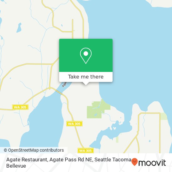 Mapa de Agate Restaurant, Agate Pass Rd NE