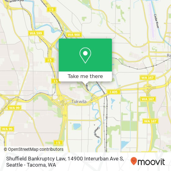 Mapa de Shuffield Bankruptcy Law, 14900 Interurban Ave S