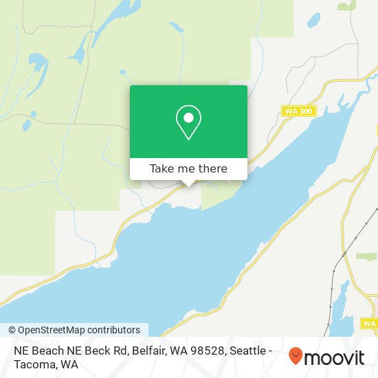 Mapa de NE Beach NE Beck Rd, Belfair, WA 98528