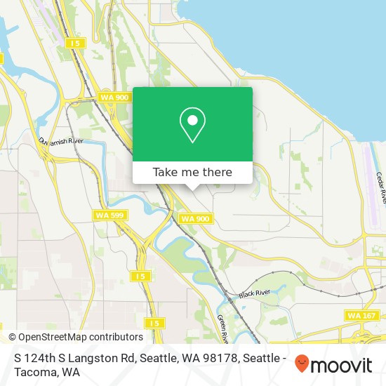 Mapa de S 124th S Langston Rd, Seattle, WA 98178