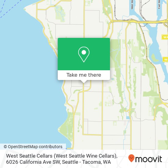 Mapa de West Seattle Cellars (West Seattle Wine Cellars), 6026 California Ave SW