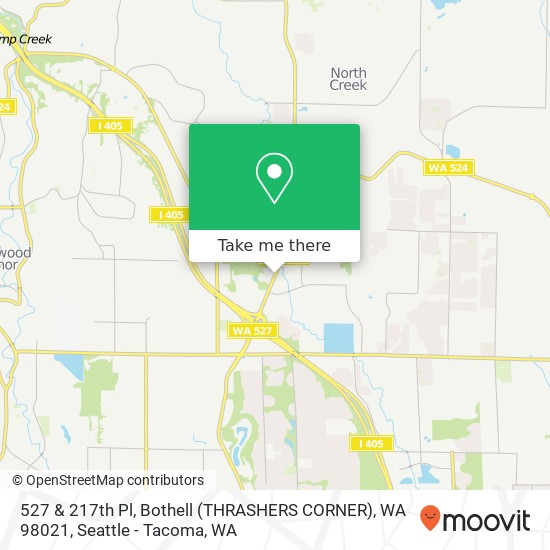 527 & 217th Pl, Bothell (THRASHERS CORNER), WA 98021 map