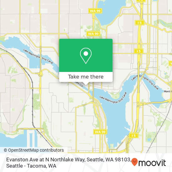 Evanston Ave at N Northlake Way, Seattle, WA 98103 map