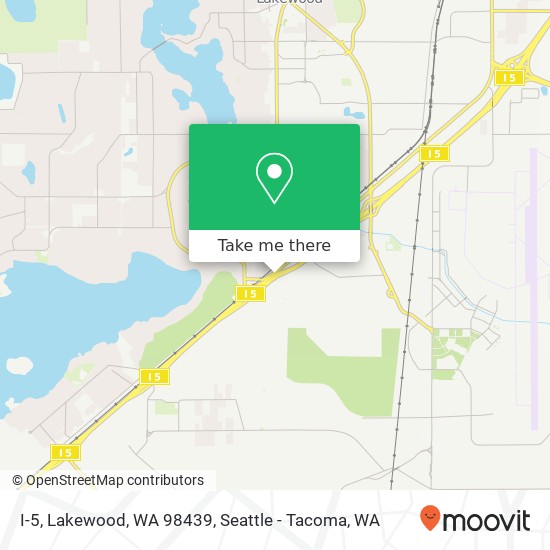 Mapa de I-5, Lakewood, WA 98439