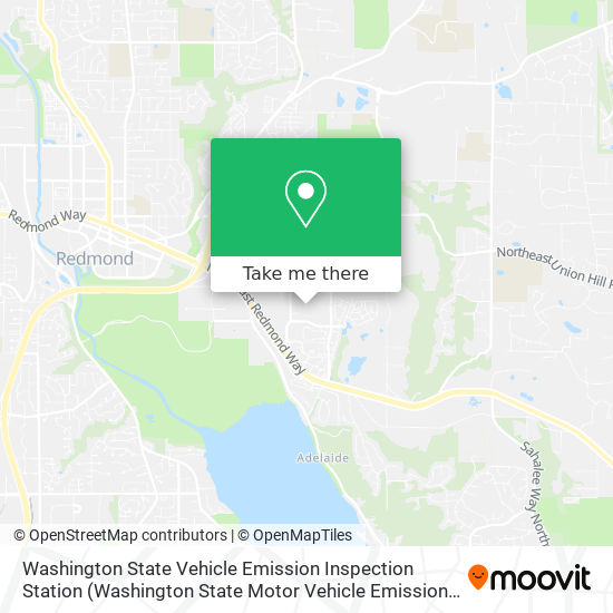 Washington State Vehicle Emission Inspection Station map