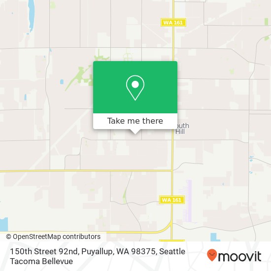 150th Street 92nd, Puyallup, WA 98375 map