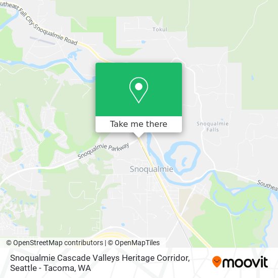 Snoqualmie Cascade Valleys Heritage Corridor map