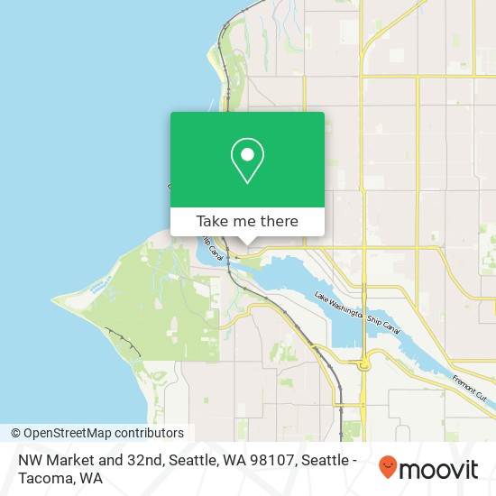 Mapa de NW Market and 32nd, Seattle, WA 98107