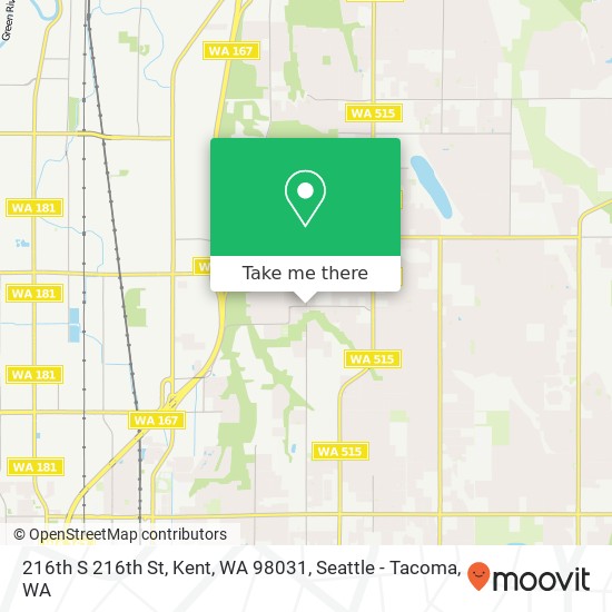 216th S 216th St, Kent, WA 98031 map