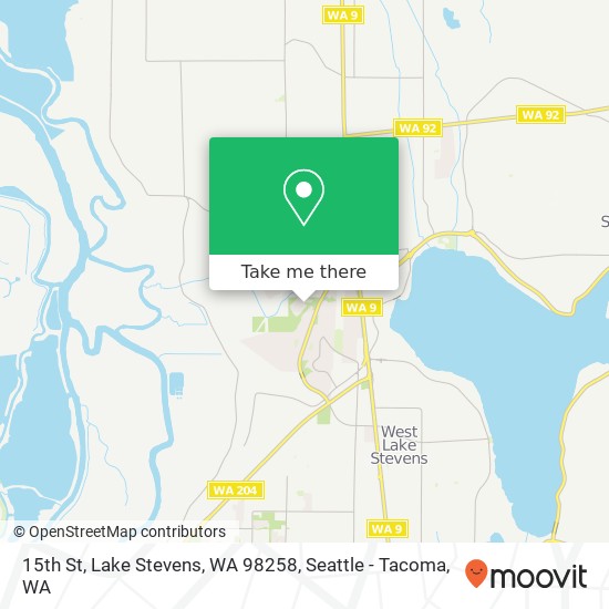 Mapa de 15th St, Lake Stevens, WA 98258