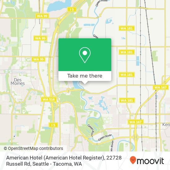 Mapa de American Hotel (American Hotel Register), 22728 Russell Rd