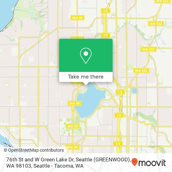 76th St and W Green Lake Dr, Seattle (GREENWOOD), WA 98103 map